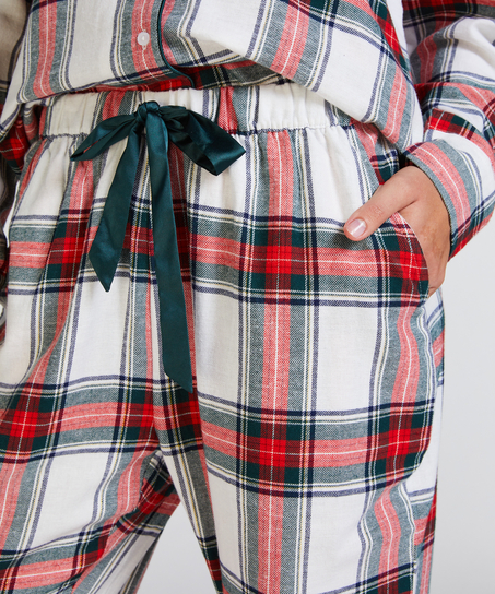 Flannel Pyjama Pants, White