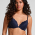 Marine Padded Underwired Push-Up Bra, Blue