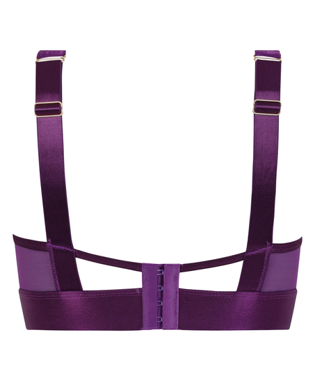 Elsa Padded Underwired Longline Bra, Purple