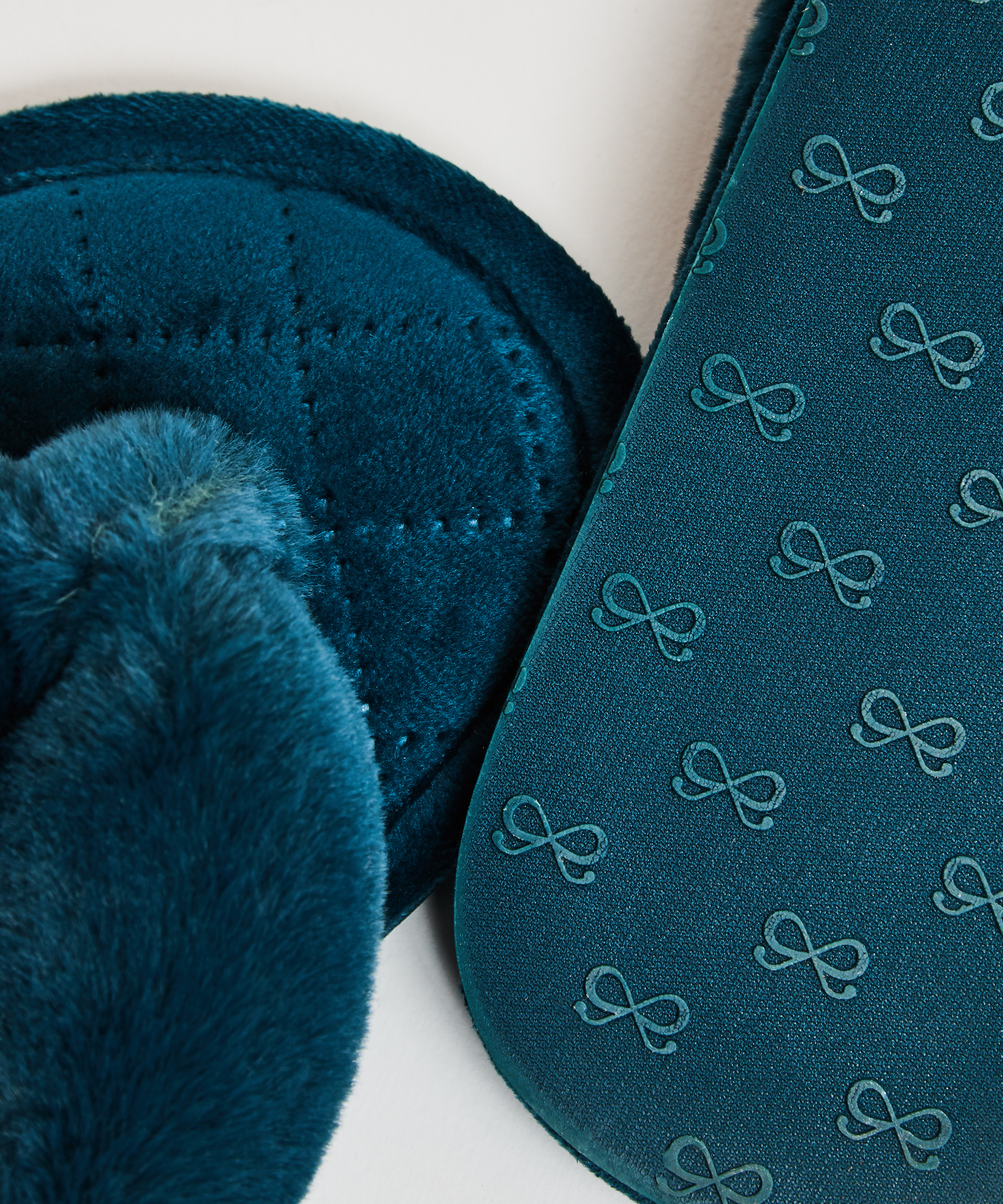 Fur Velours slippers, Green, main