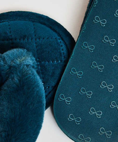Fur Velours slippers, Green