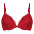 Marine Padded Underwired Push-Up Bra, Red