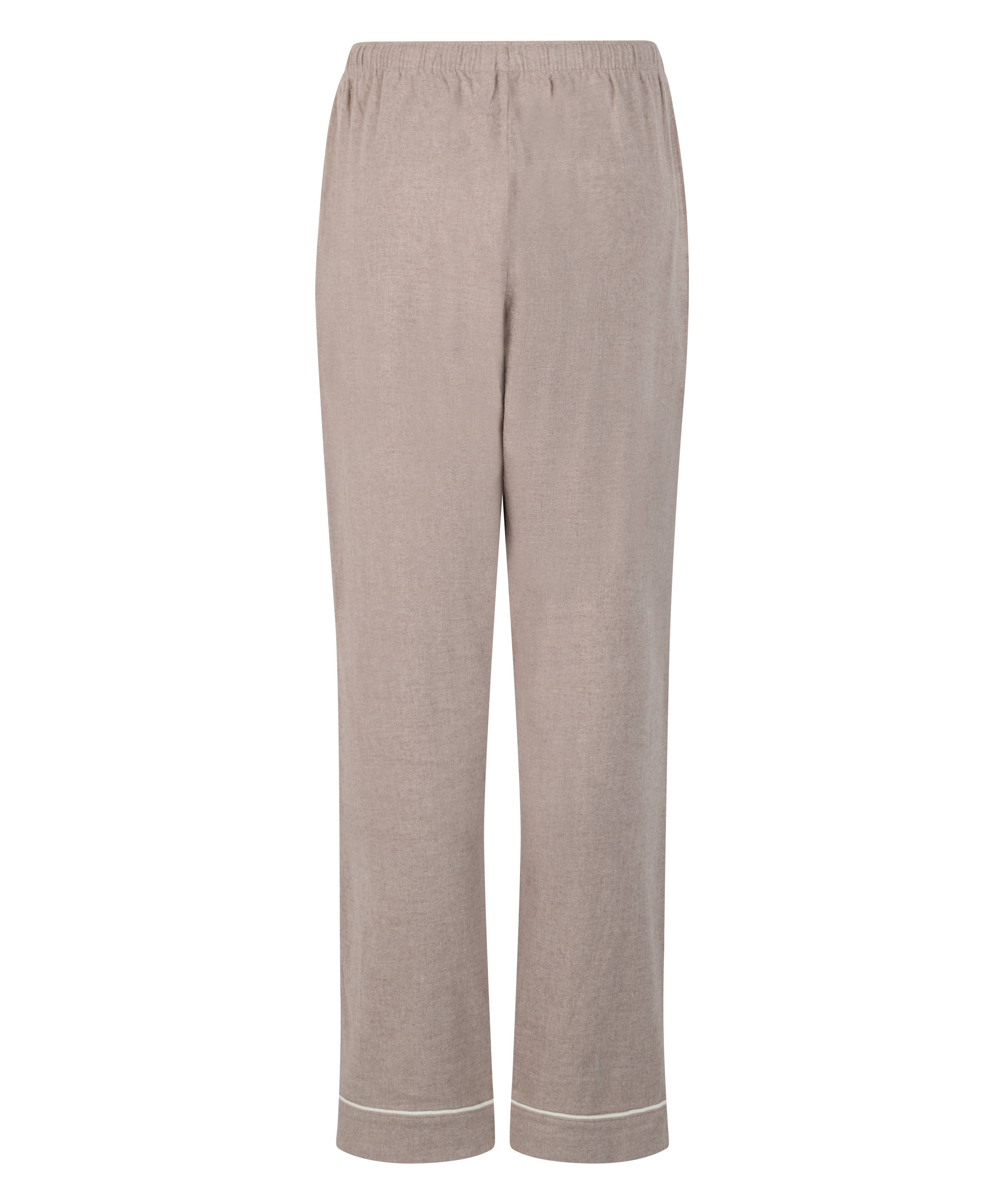 Flannel Pyjama Pants, Beige, main
