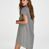 Round Neck Nightshirt, Grey