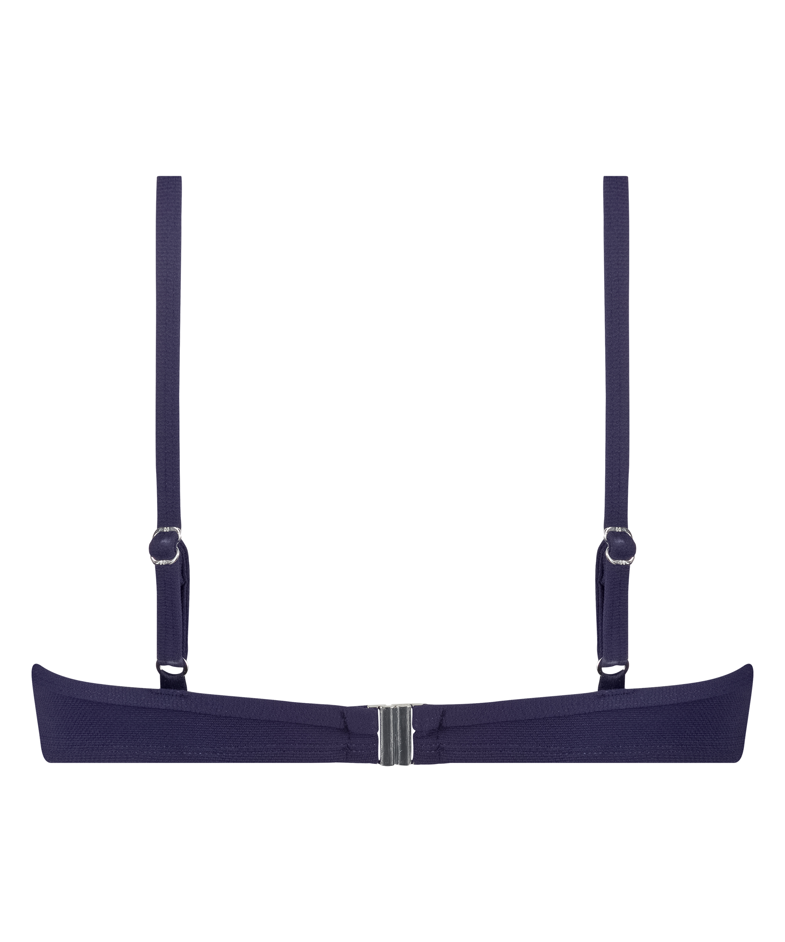 Scallop padded underwired bikini-top, Blue, main