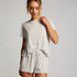 Pointelle Pyjama Shorts, Beige