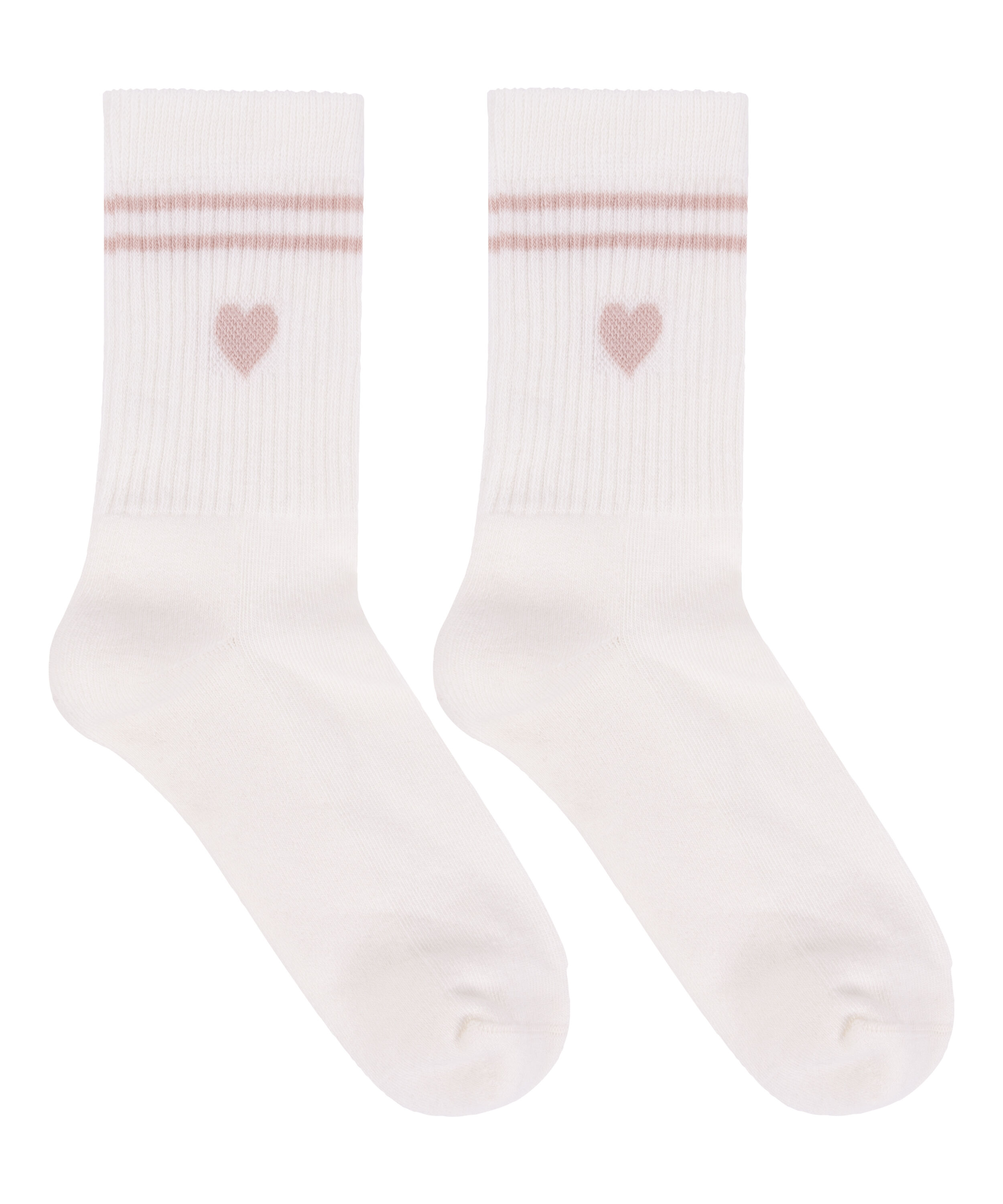 Cotton Crew Socks, White