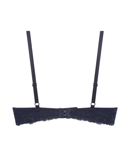 Marine Padded Underwired Push-Up Bra, Blue