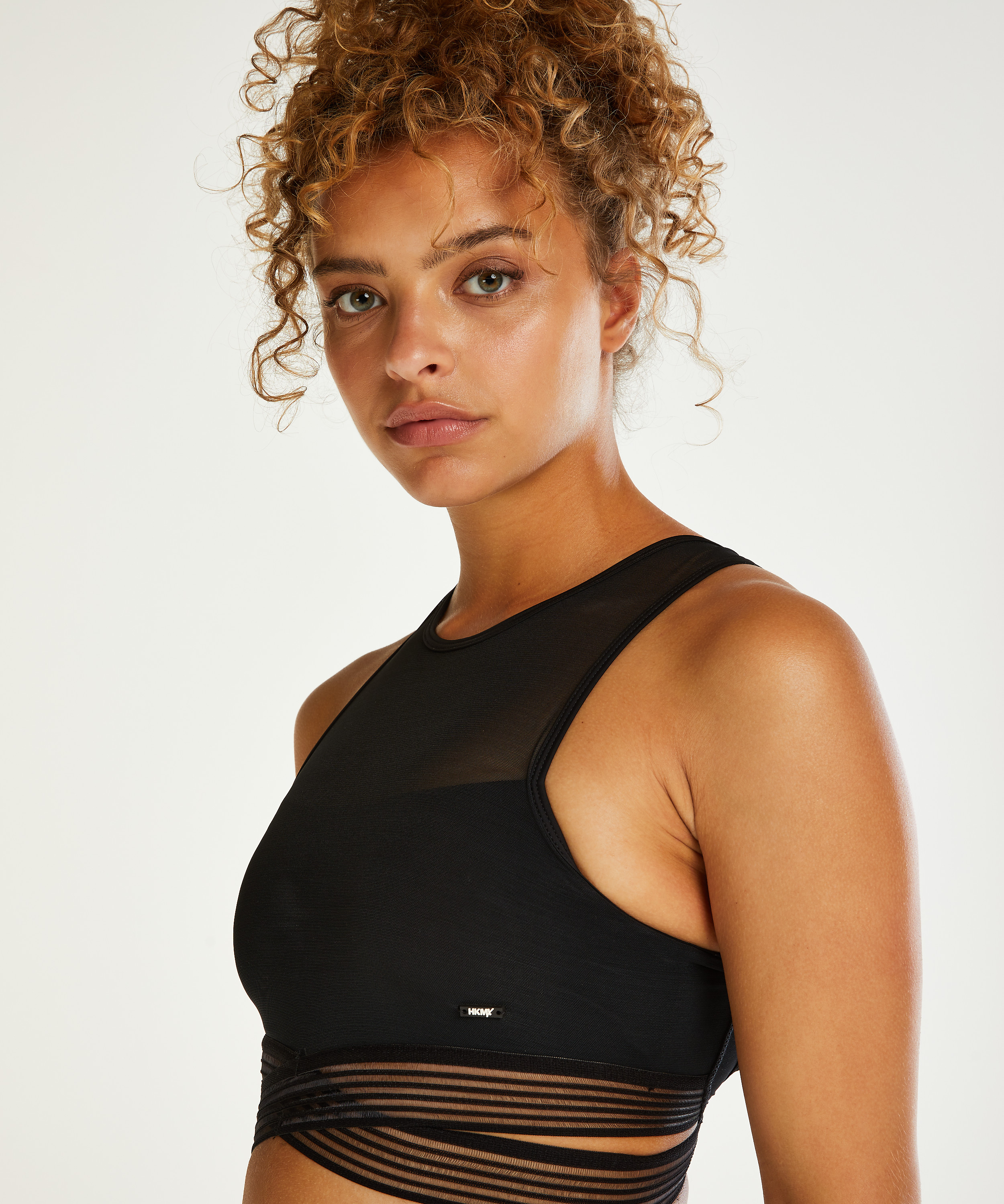 HKMX Sports bra level 1, Black, main
