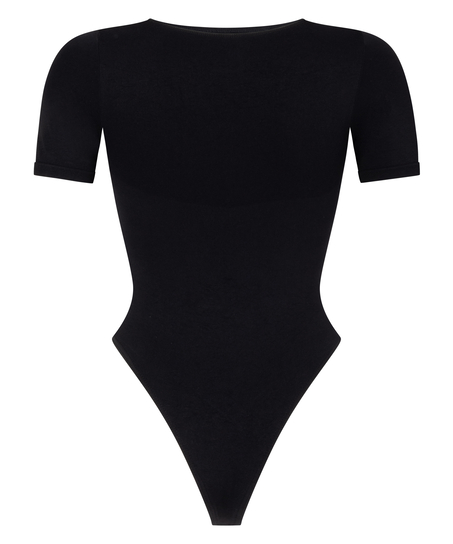 Seamless short sleeved body, Black