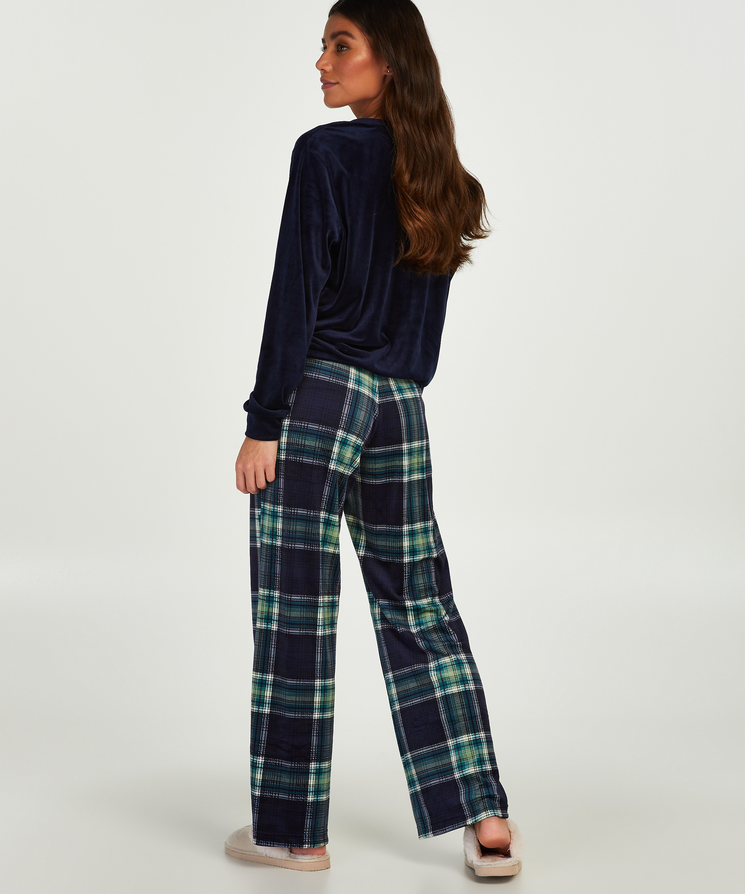 Velvet pyjama set, Green, main