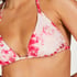 Tie Dye Triangle Bikini Top, Pink
