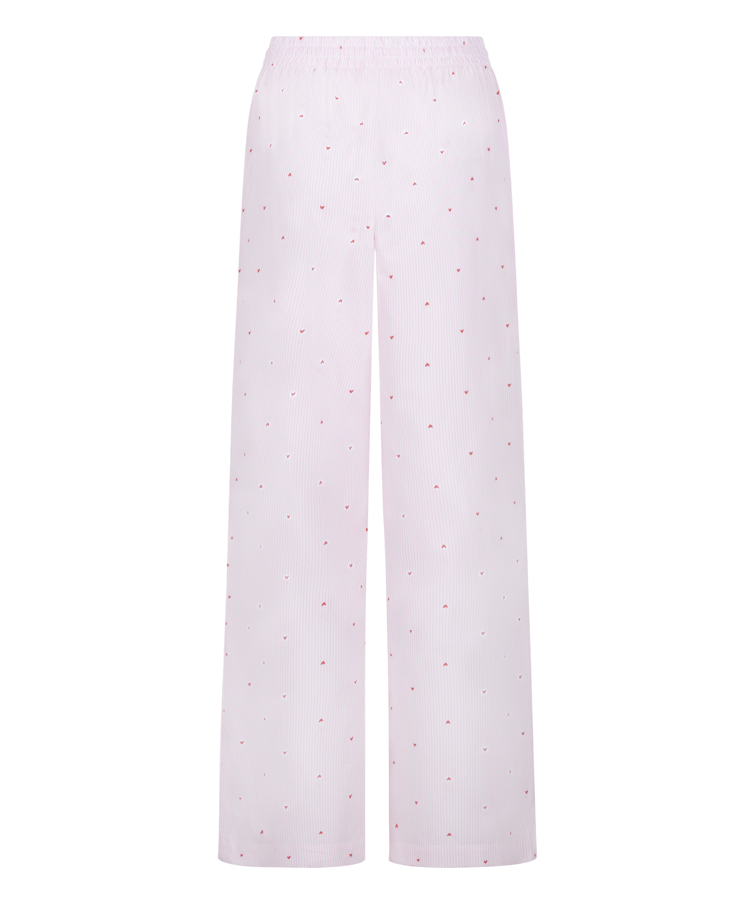 Pant Cotton Stripe Heart, White, main