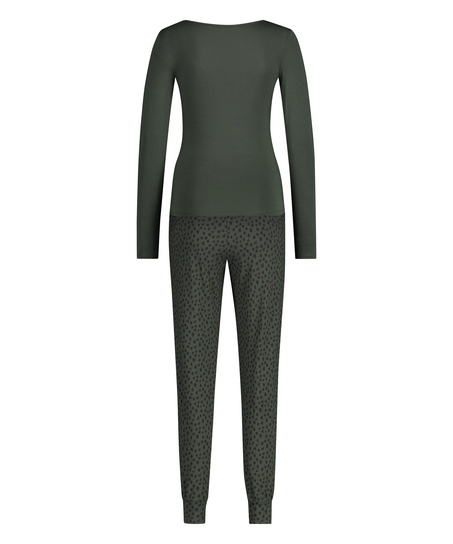 Pyjama set Leopard, Green