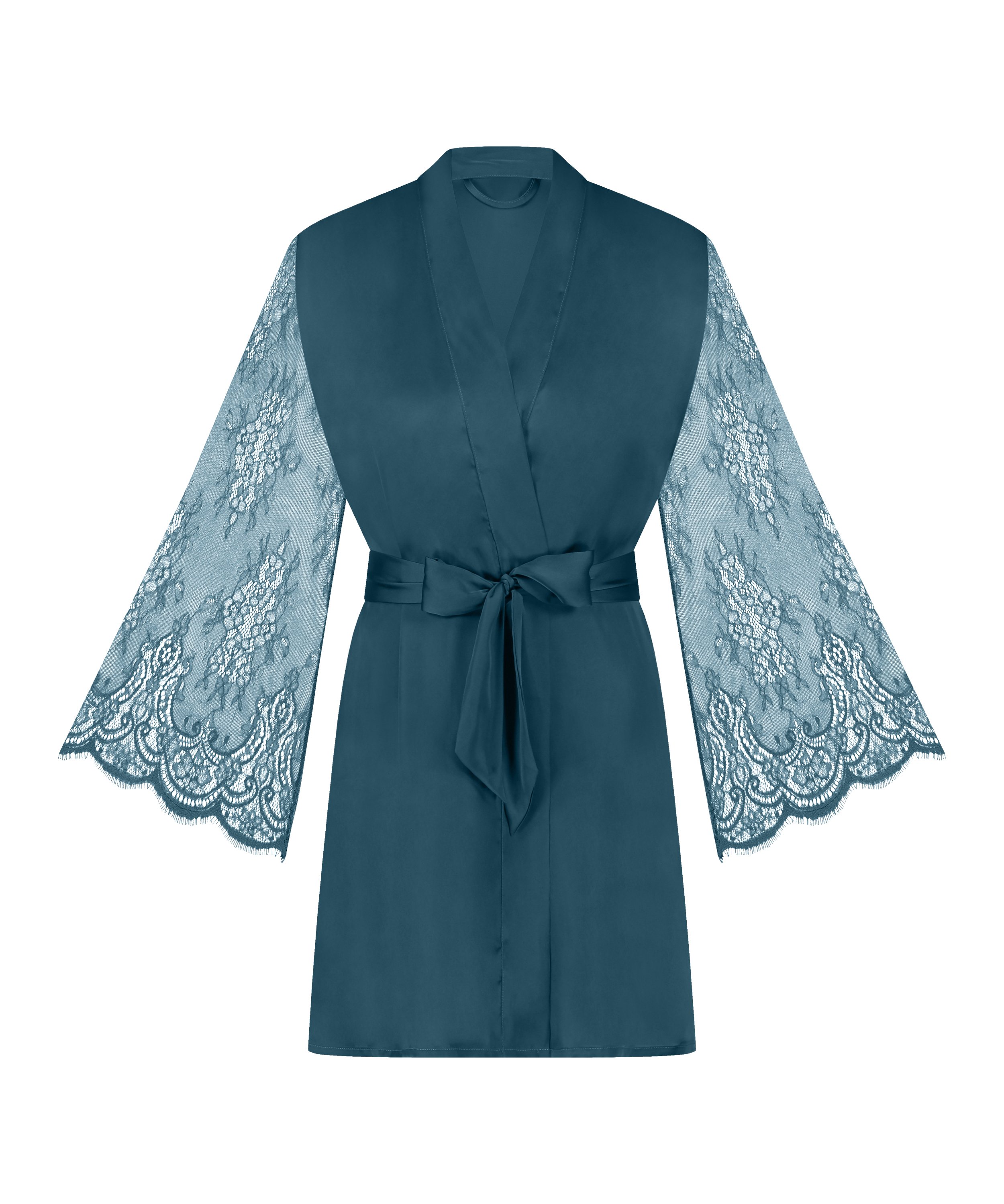 Satin Kimono, Blue, main