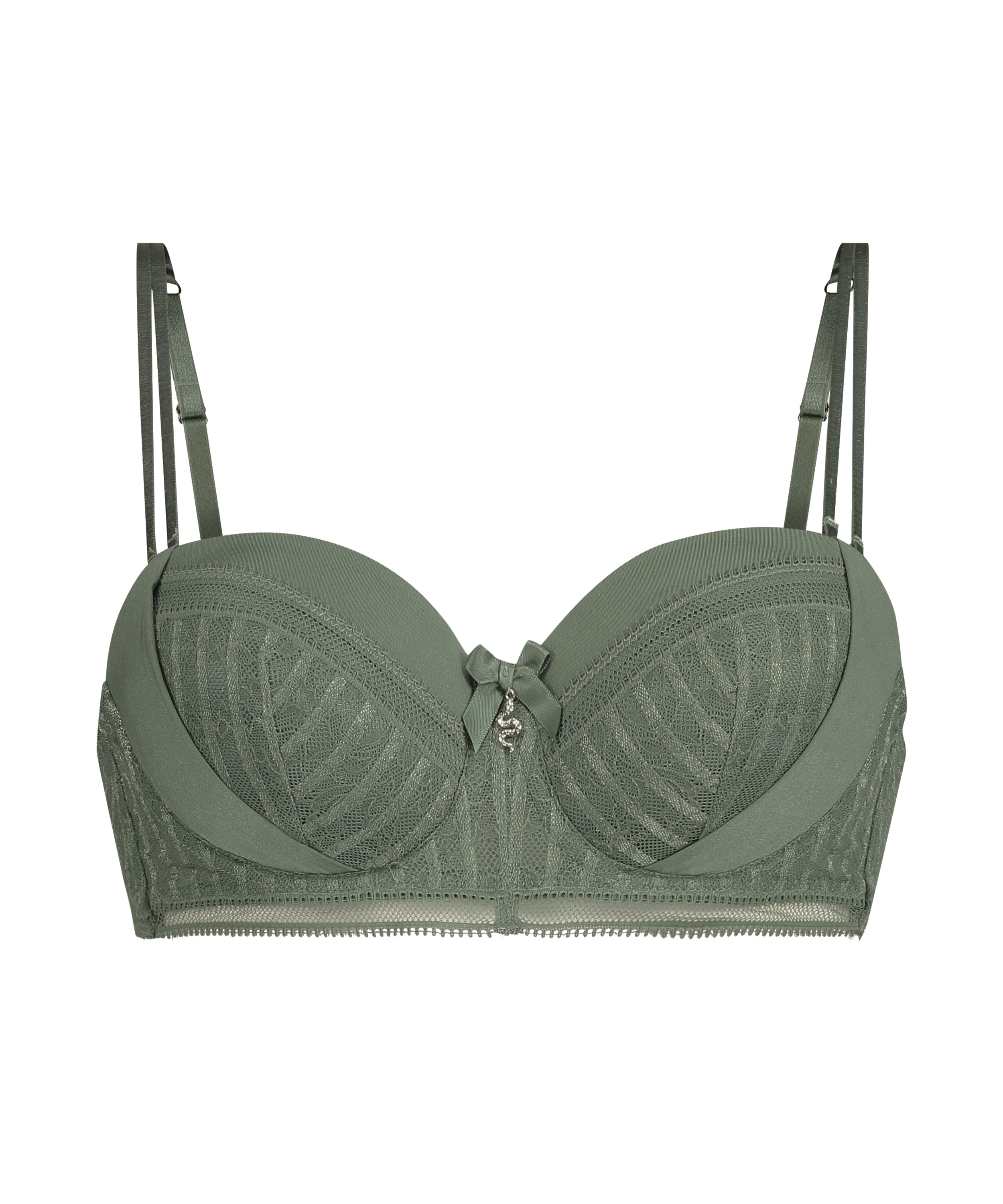 Kriss padded strapless underwired bra I AM Danielle, Green, main