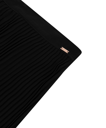 Plisse Pants, Black