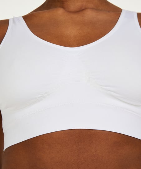 Seamless Crop Top, White