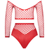 Private Fishnet Set, Red