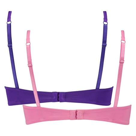 2-Pack Padded Underwired Bra, Purple
