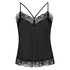 Satin Lace cami top, Black
