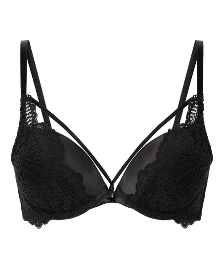 Whitney Padded Underwired Maximizer Bra, Black