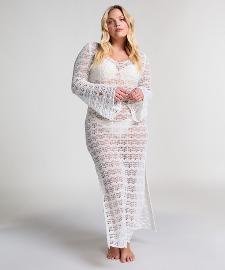 Crochet Maxi Dress, White