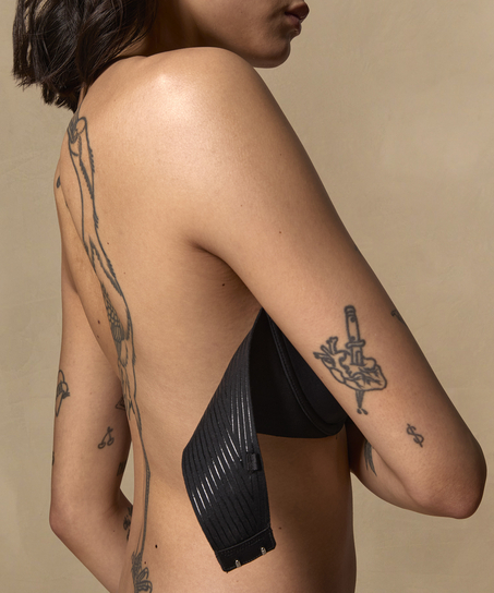 Jane Padded Underwired Strapless Bra, Black