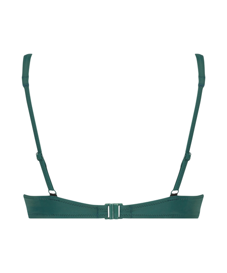 Padded underwired bikini top Luxe Cup E +, Green