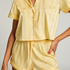 Satin Pyjama Set, Yellow