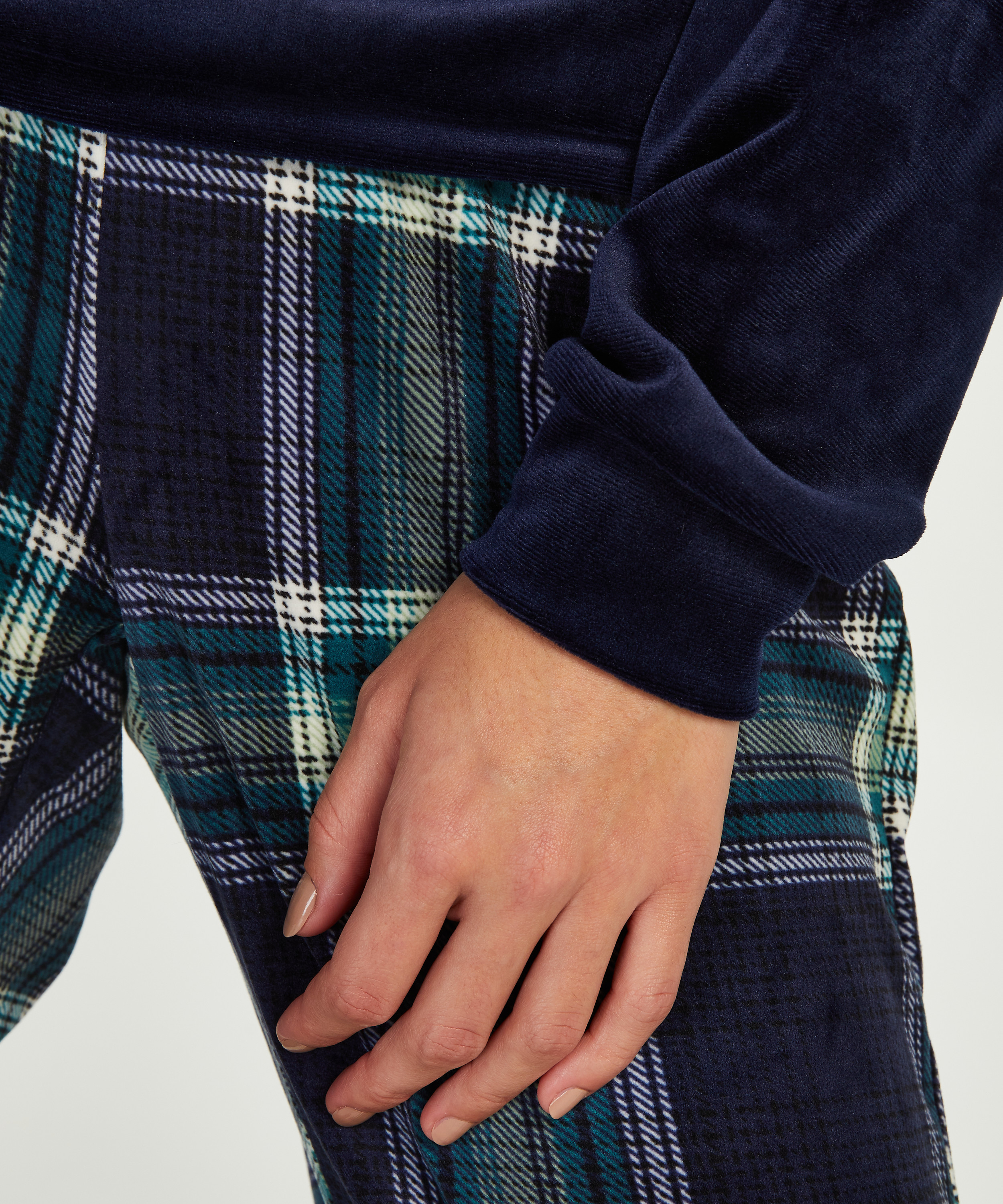 Velvet pyjama set, Green, main