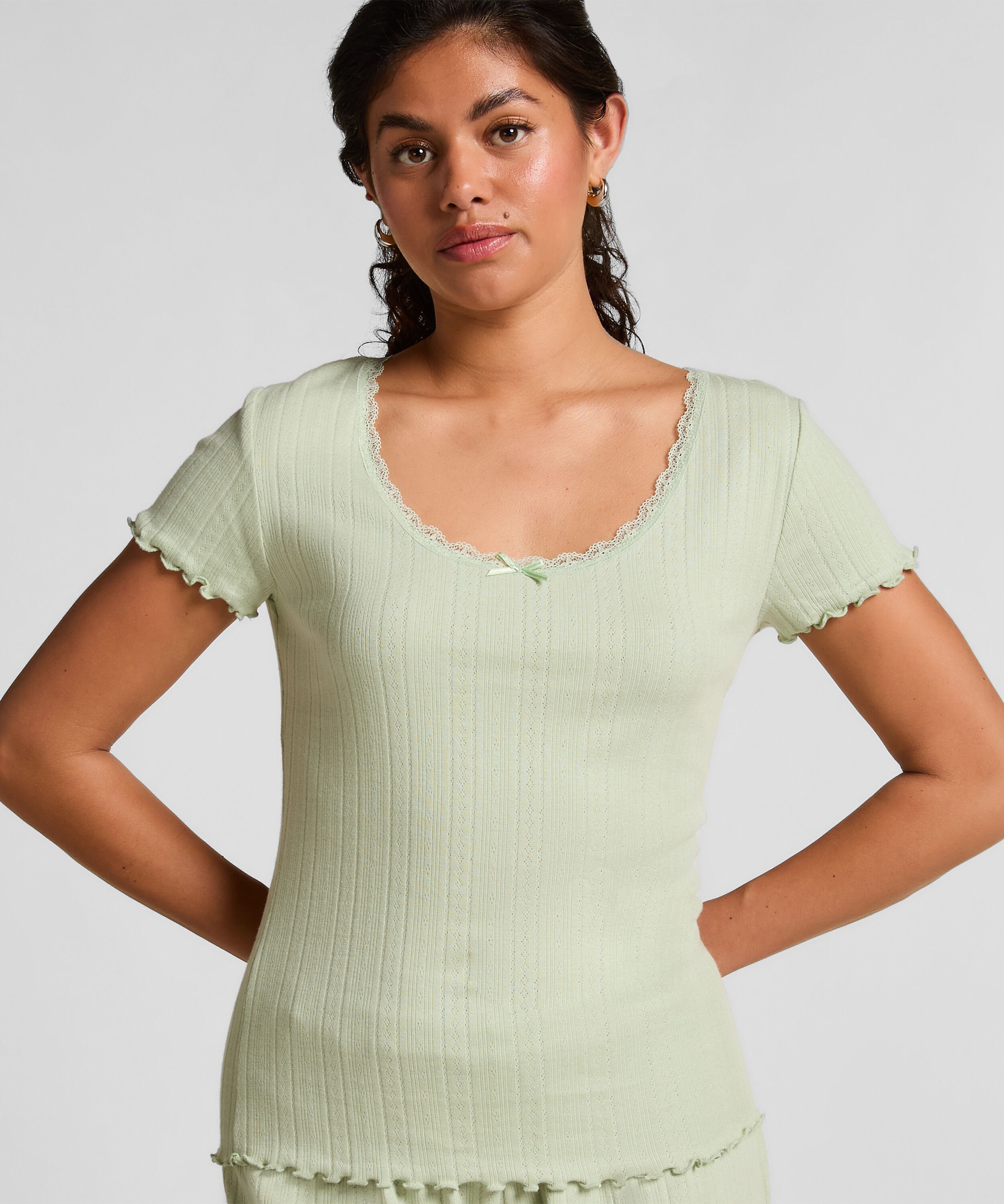 Pointelle Top Lace, Green