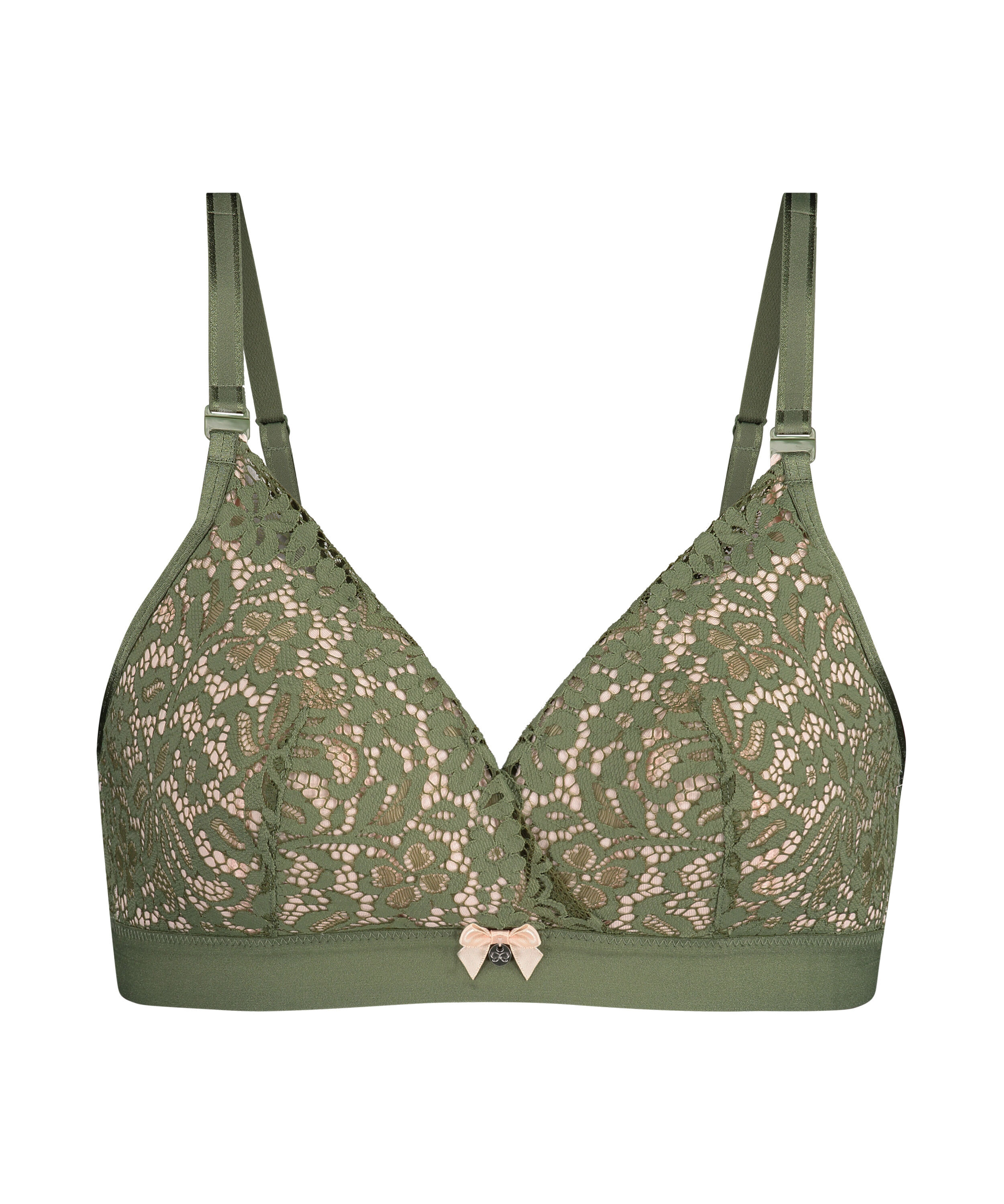 Rose padded nursing bra, Green