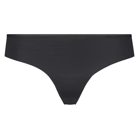 Lace Back Invisible Thong, Black