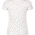 Ribbed Lace Short-sleeved Top, White
