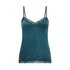 Velours Lace Cami Top, Blue