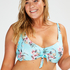 Beac non-padded underwired bikini top, Blue