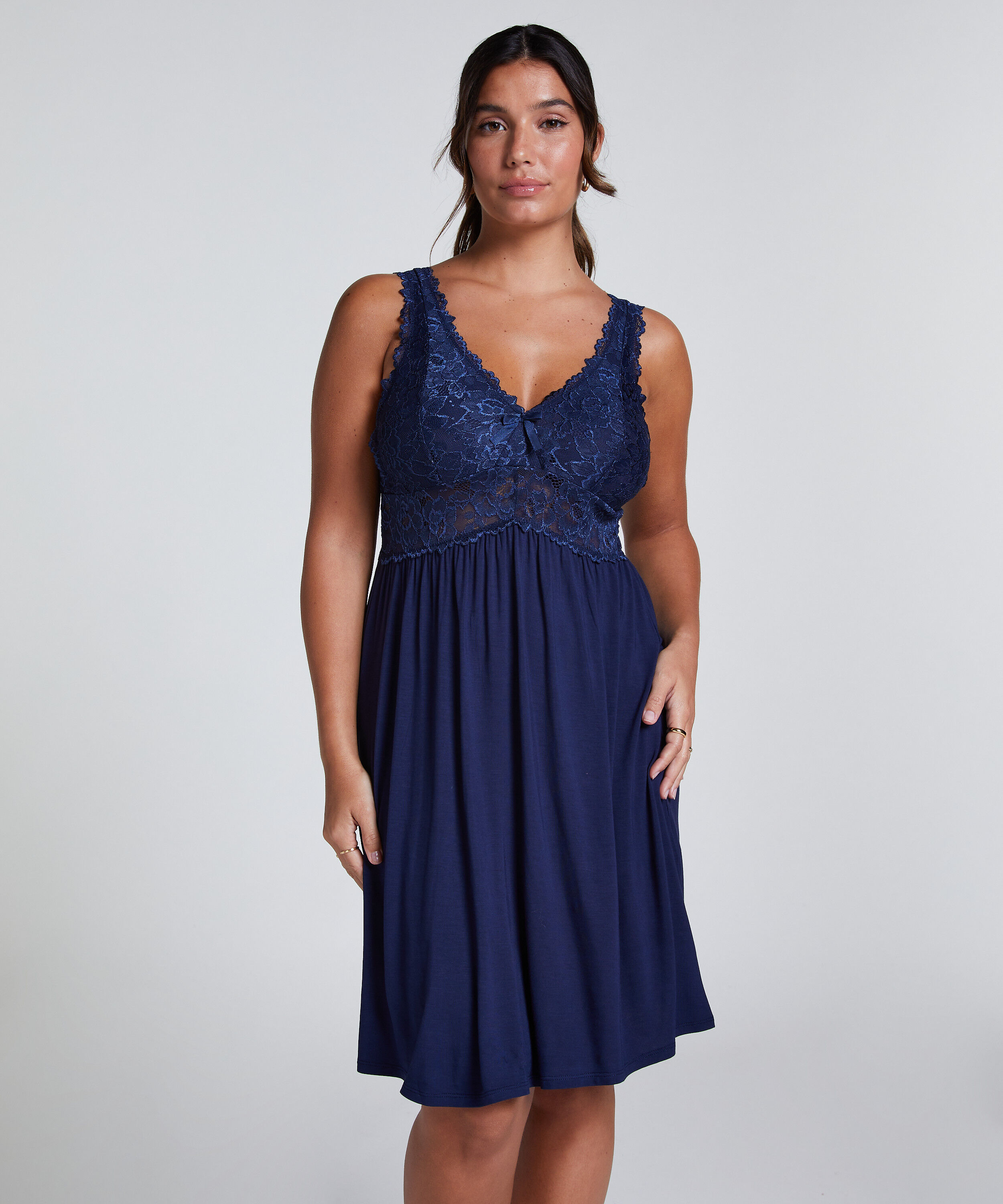 Nora Lace Slip Dress, Blue Nora Lace Slip Dress, Blue