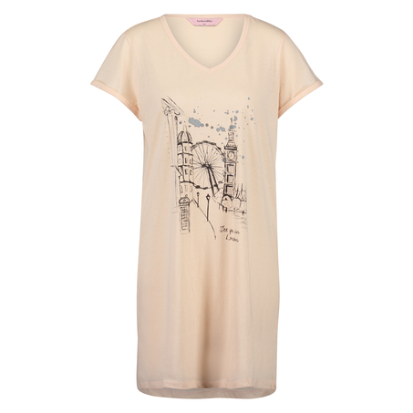 Nightshirt V-neck, Pink