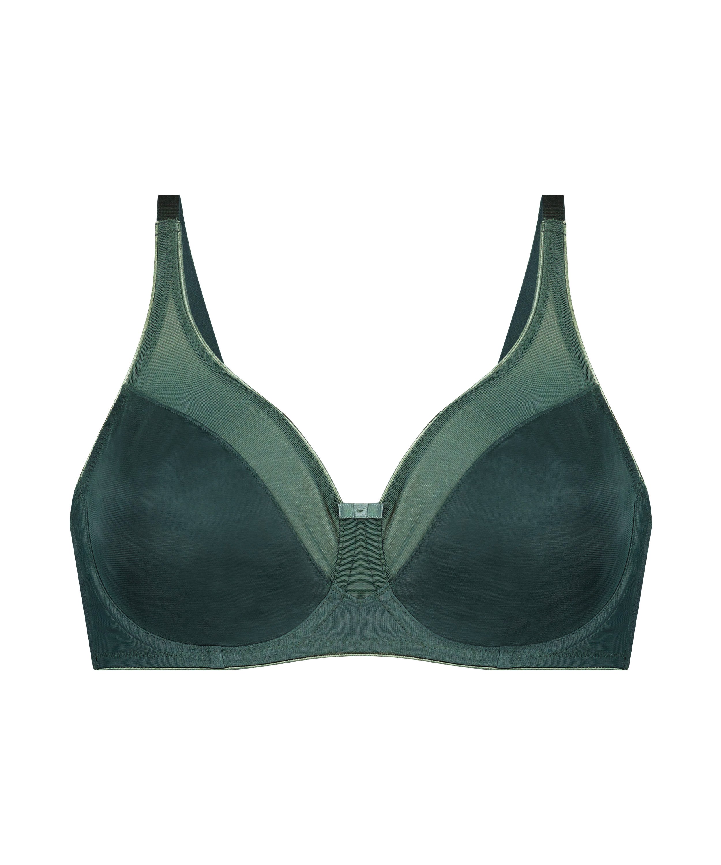 Nina Non-Padded Underwired Minimizer Bra, Green, main