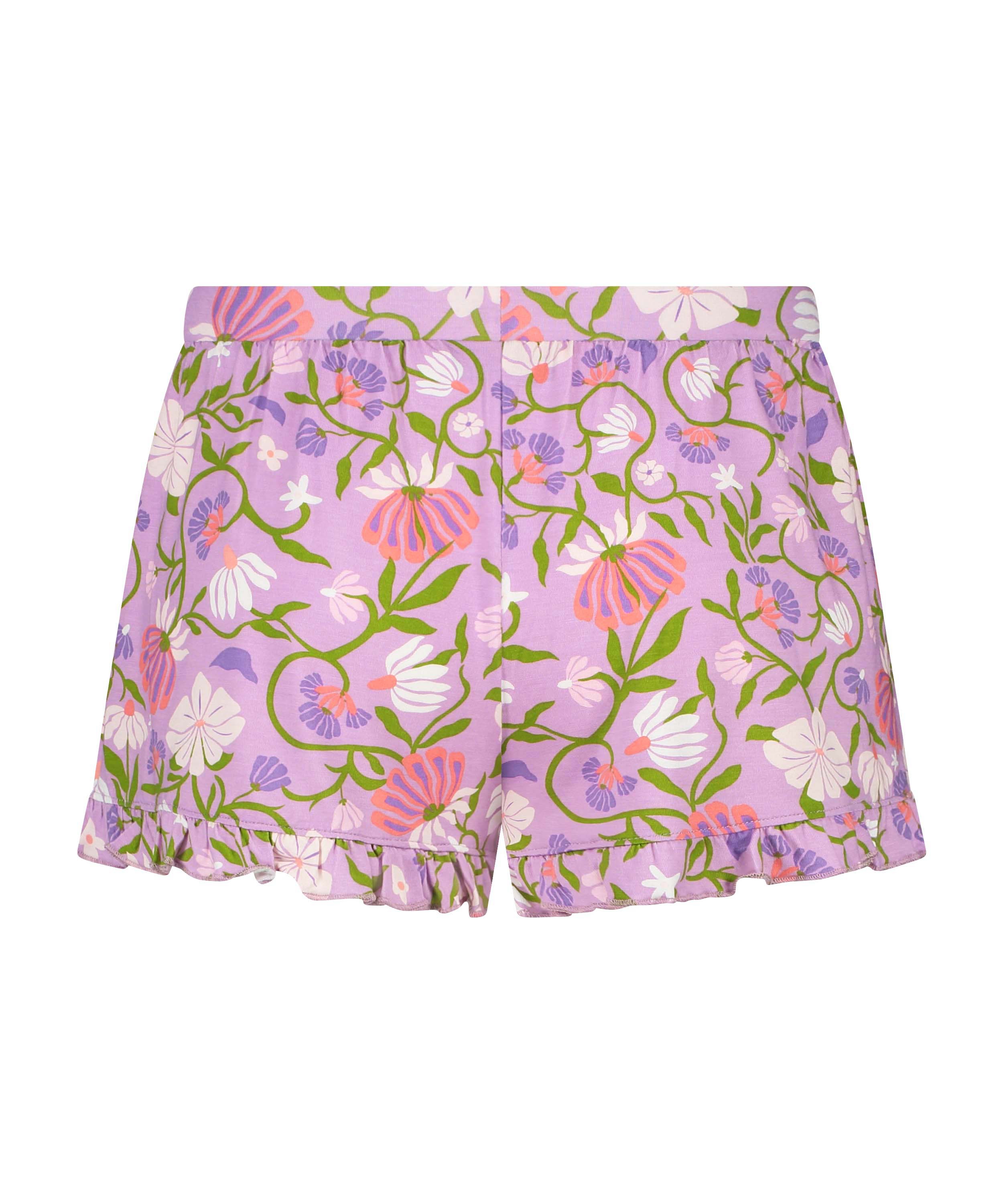 Jersey Pyjama Shorts, Purple, main