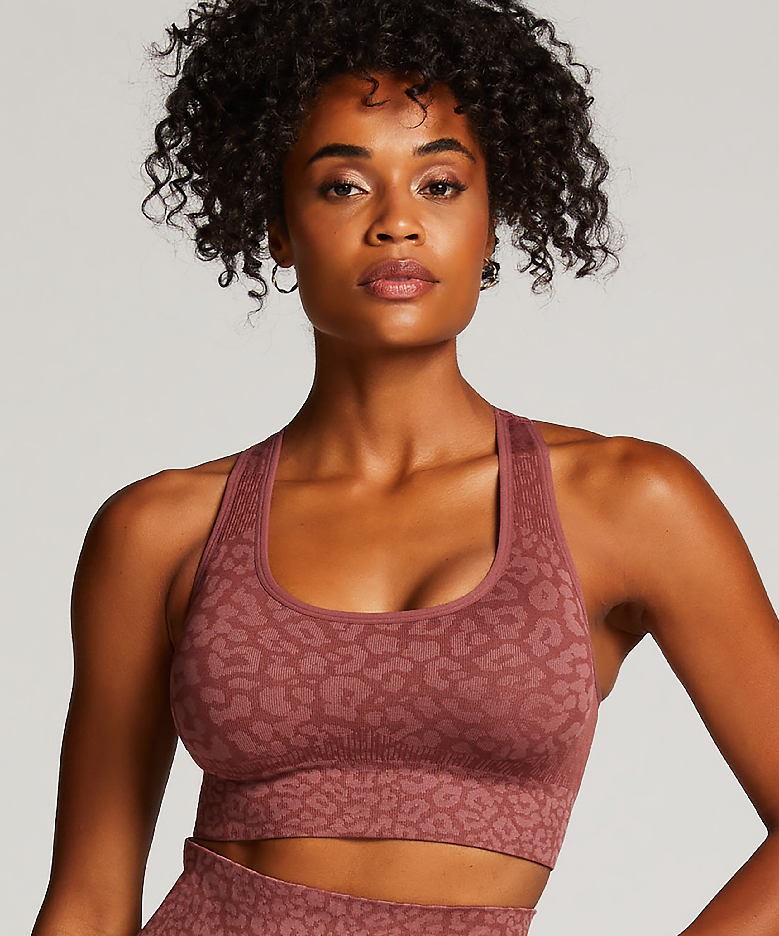 HKMX Seamless Sports Bra, Pink, main