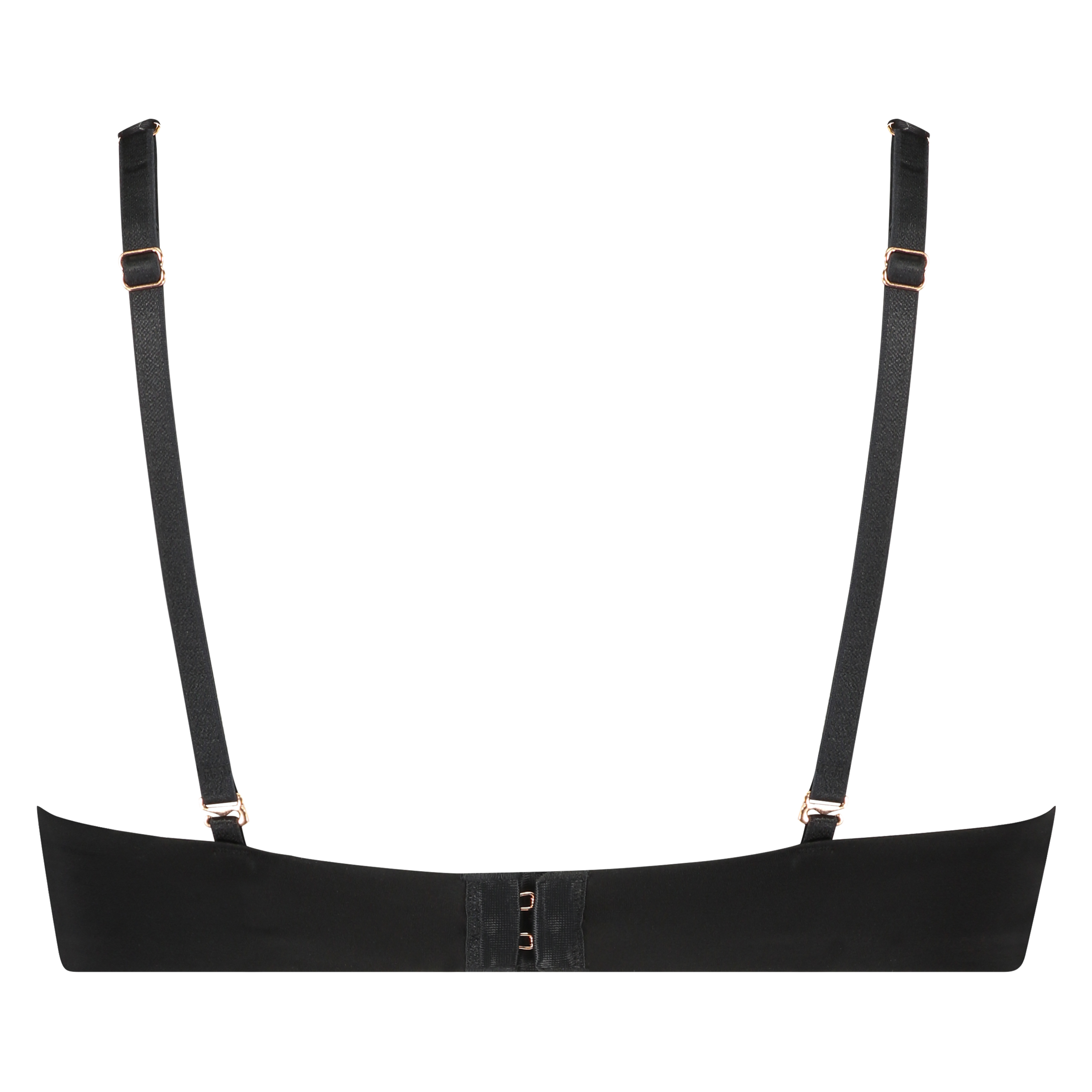 Genevieve padded half-cup underwired bra, Black, main