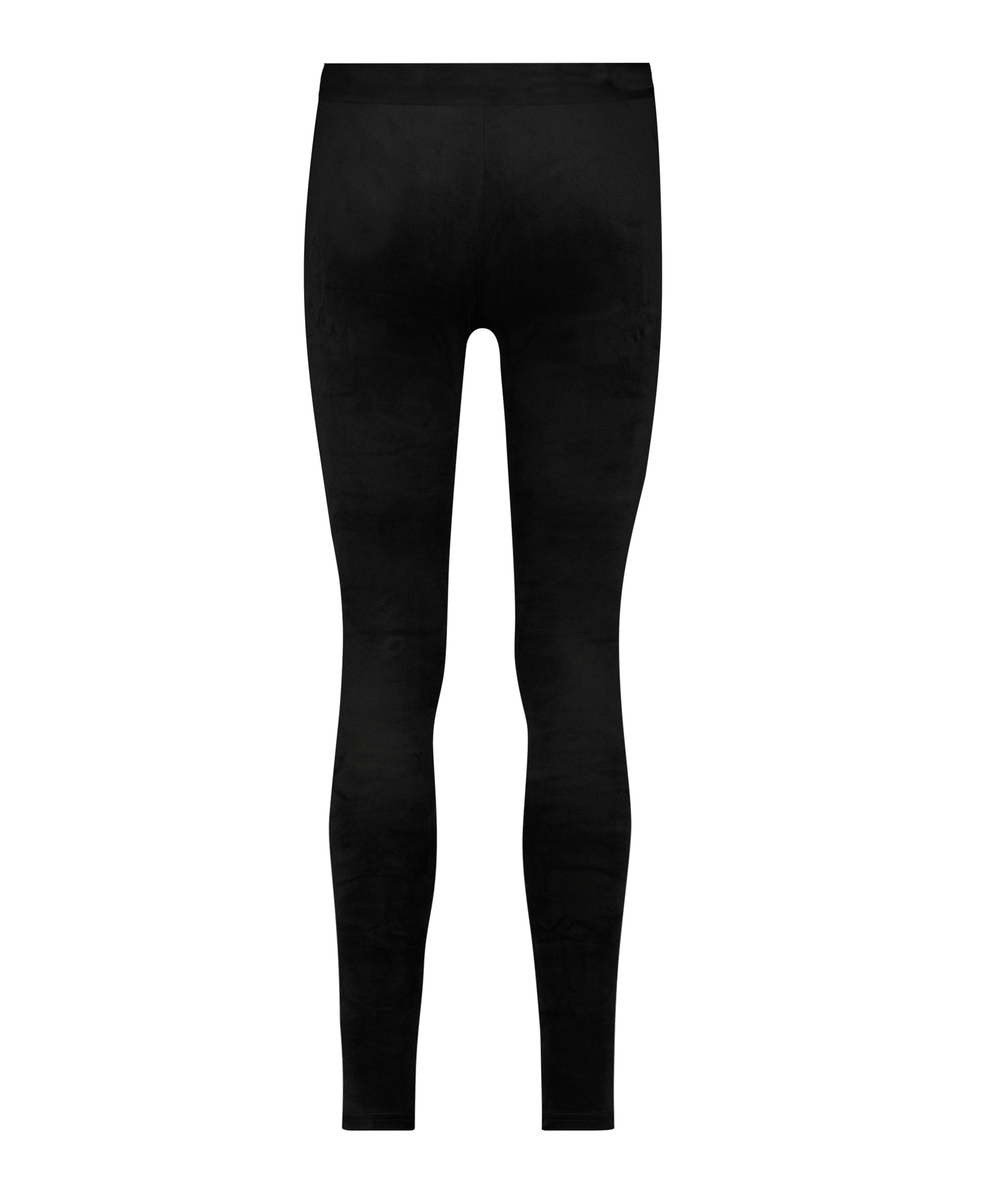 Velour leggings, Black, main
