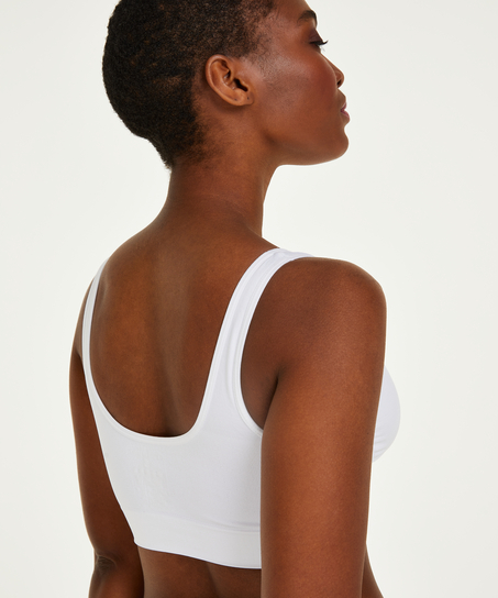 Seamless Crop Top, White