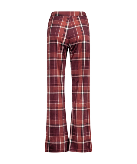 Petite Velours Pyjama Bottoms, Red