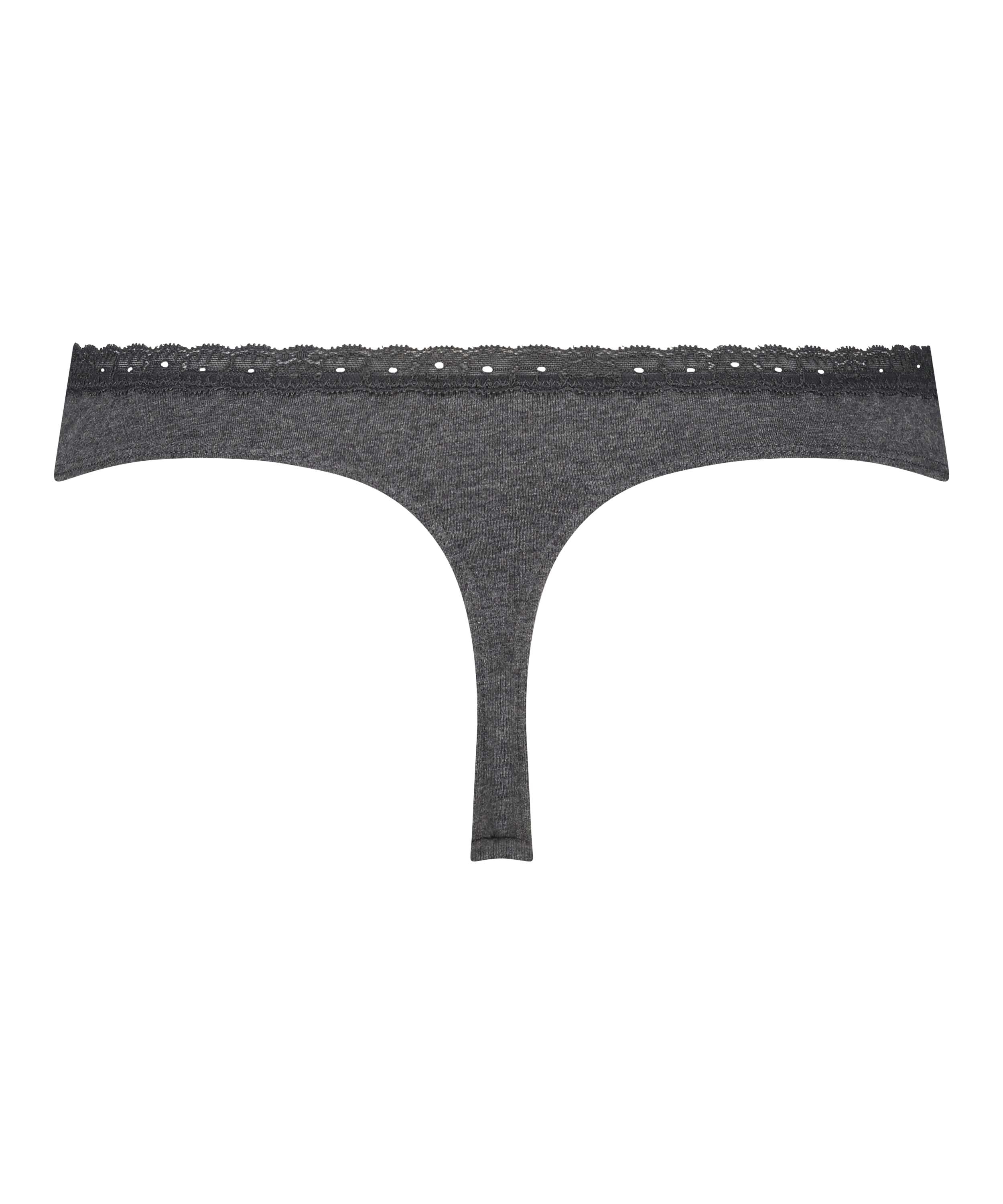 Cotton thong, Grey, main
