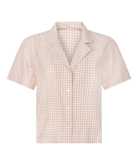 Jacket Linen Check, White