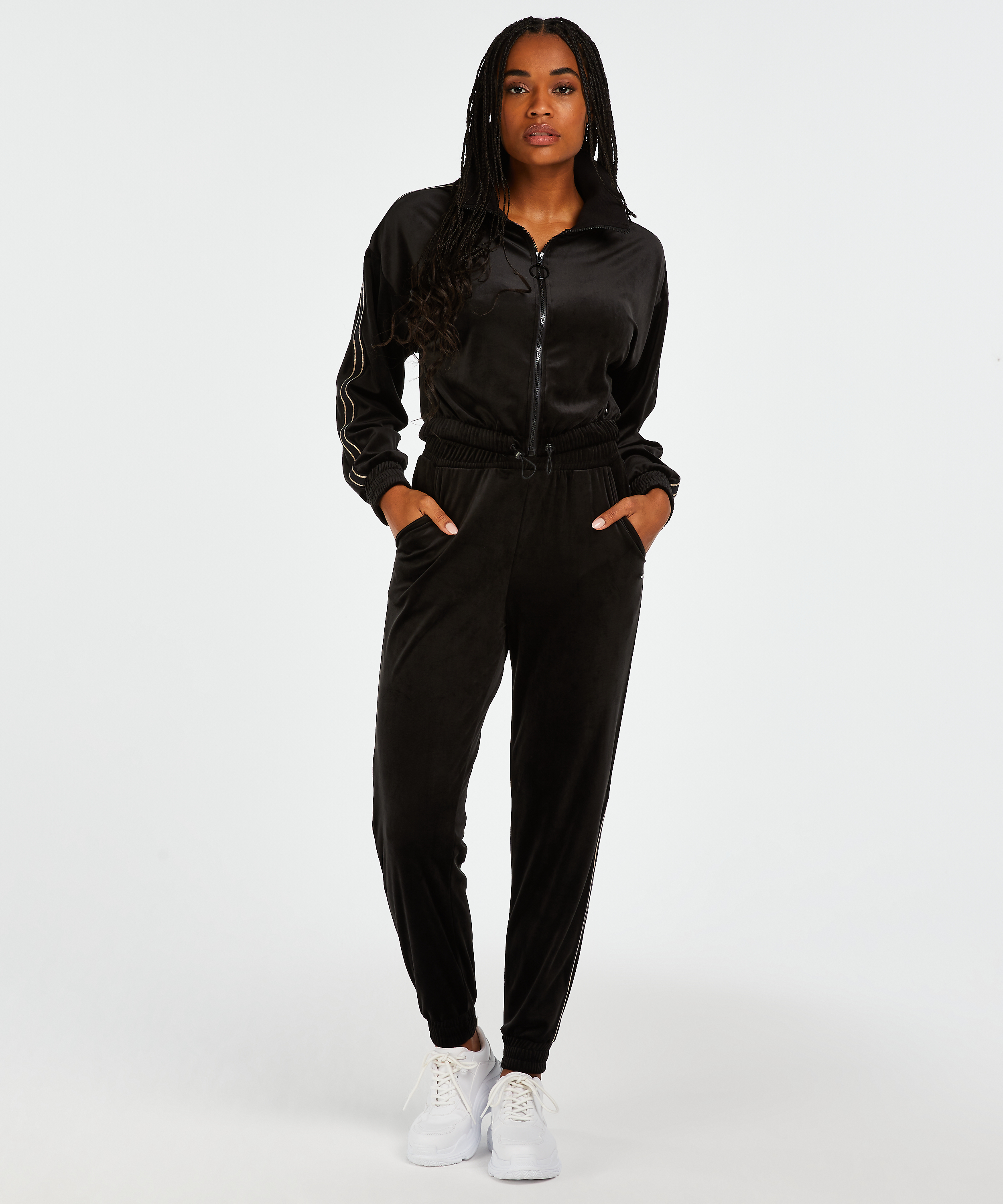 HKMX Sport pants Velours, Black, main