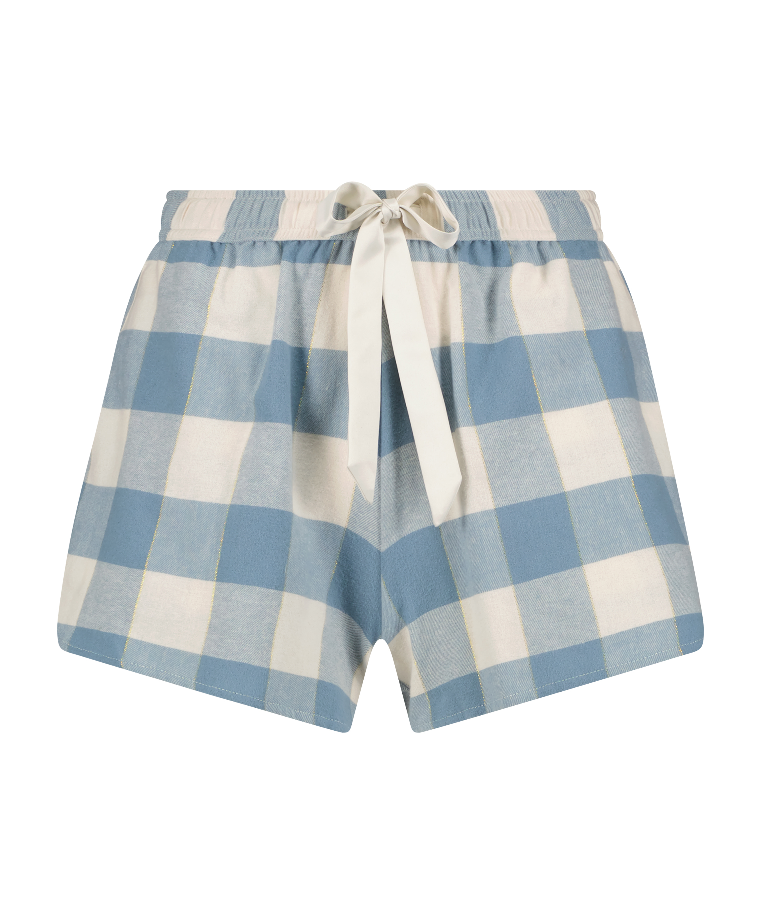 Twill Check shorts, Blue, main